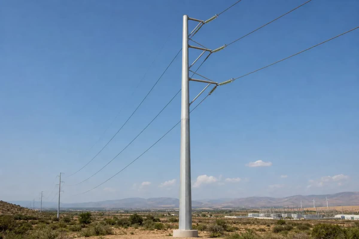 35m 66kV Octagonal Tangent Tower Slip-Joint - Single-Circuit Transmission Pole