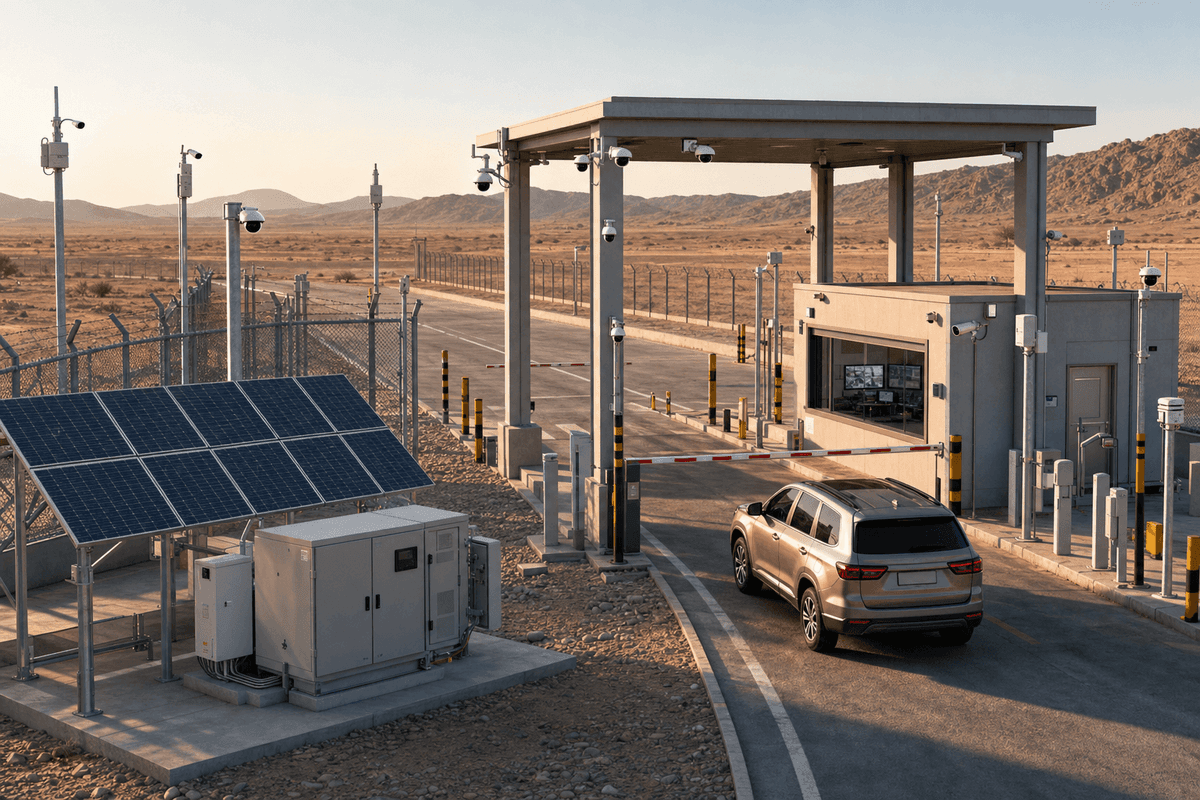 Border Checkpoint 32-Zone Off-Grid - 16 Cameras, 32 Detectors
