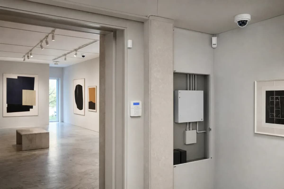 Museum Gallery 8-Zone Grid - 4-Camera Security System