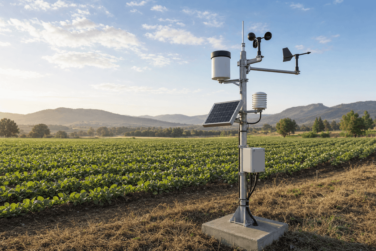 Basic Weather Station 10ha - Solar-Powered LoRaWAN Agricultural IoT Monitor