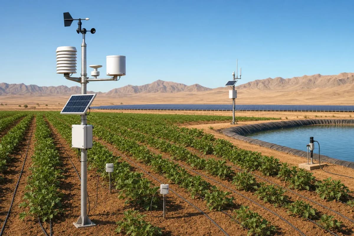 Desert Reclamation Solar+Agriculture 36ha - 500 kW NB-IoT Monitoring