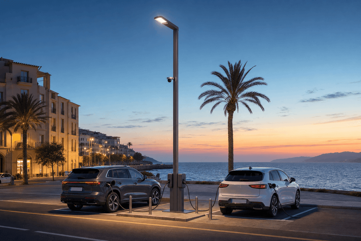 10m EV Charging Hub 3-in-1 - Intelligent Urban Infrastructure