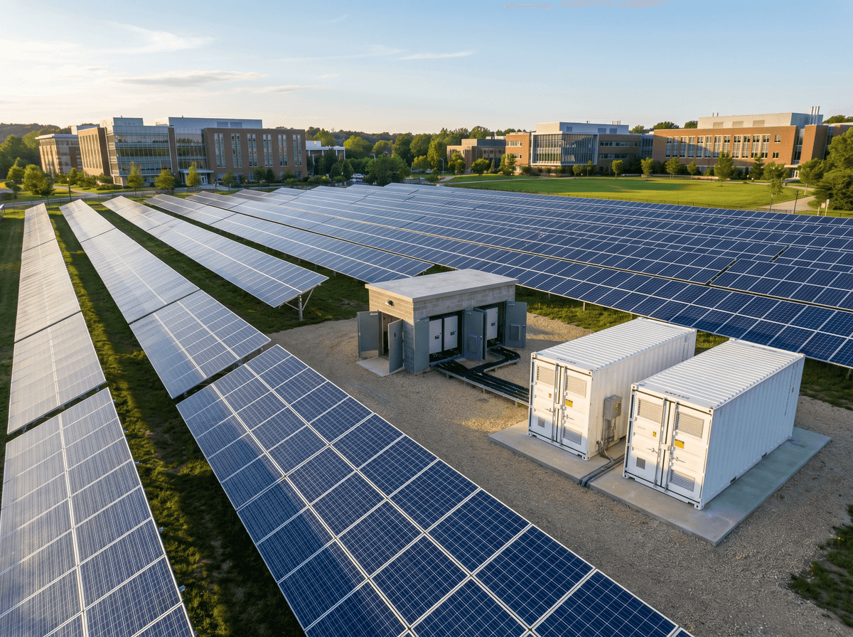 1MW+2MWh Campus Microgrid - Bifacial Tracker Solar PV