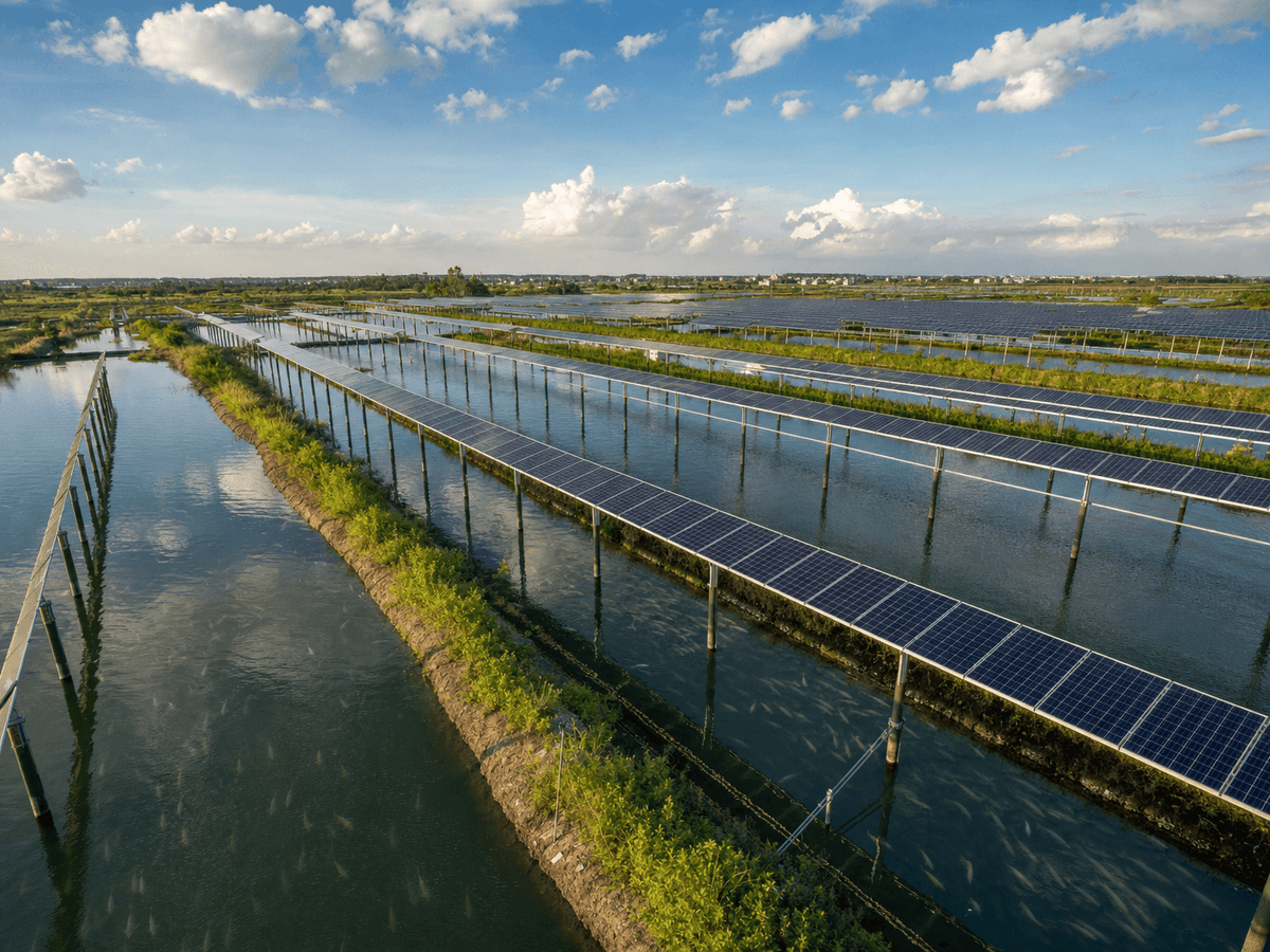 750kW Fishery-Solar Complementary - Bifacial 1-Axis PV System