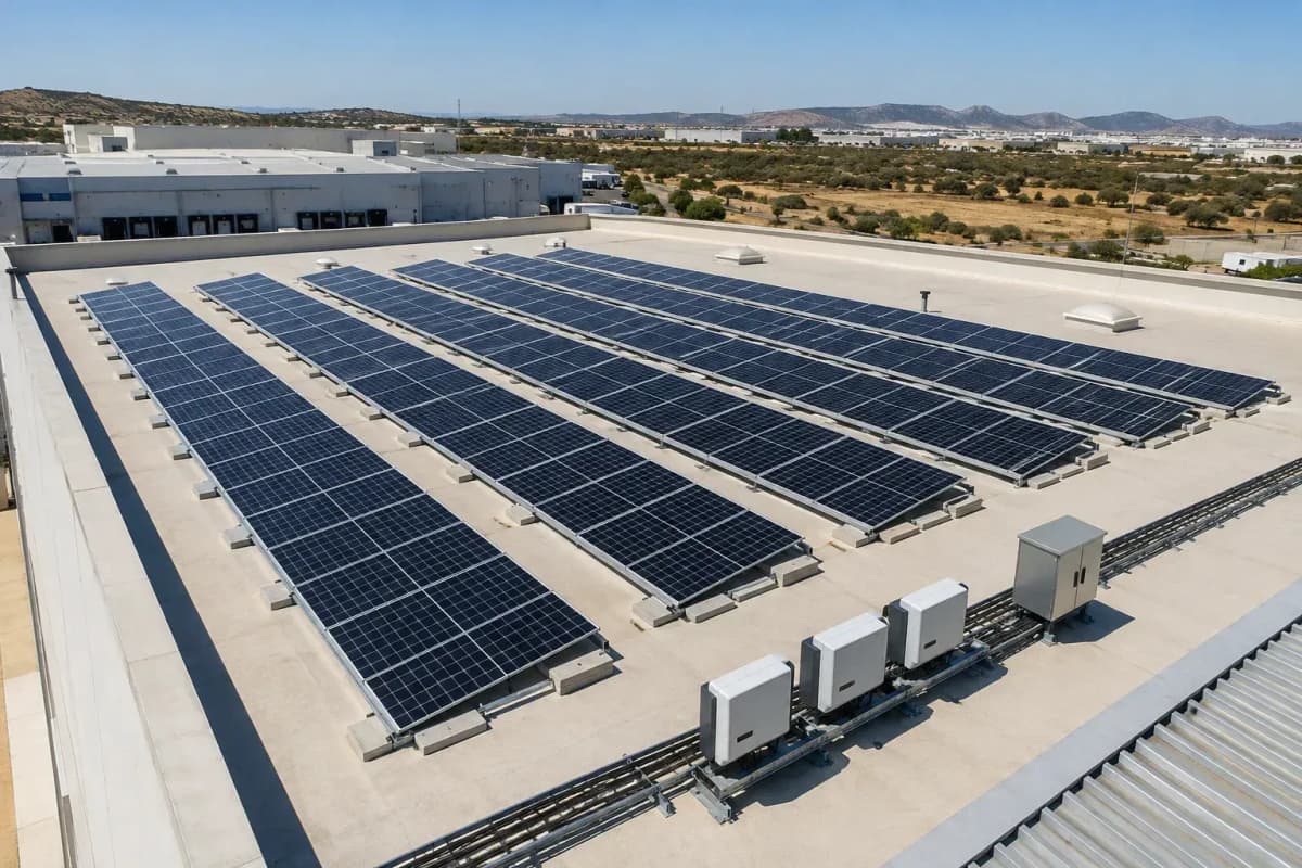 نظام كهروضوئي HJT ثابت للأسطح التجارية بقدرة 78kW - عالي الكفاءة