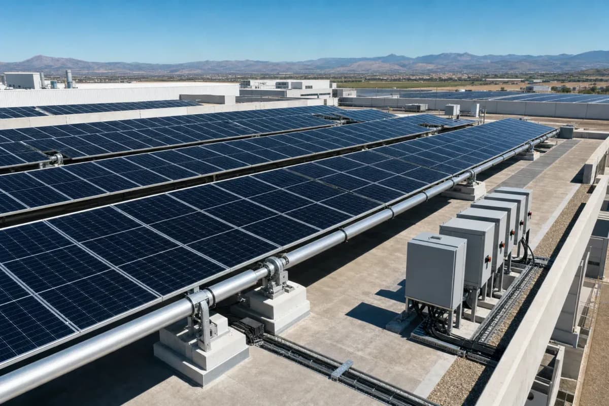 811kW Industrial Roof HJT 1-axis Tracker - High-Yield Commercial PV