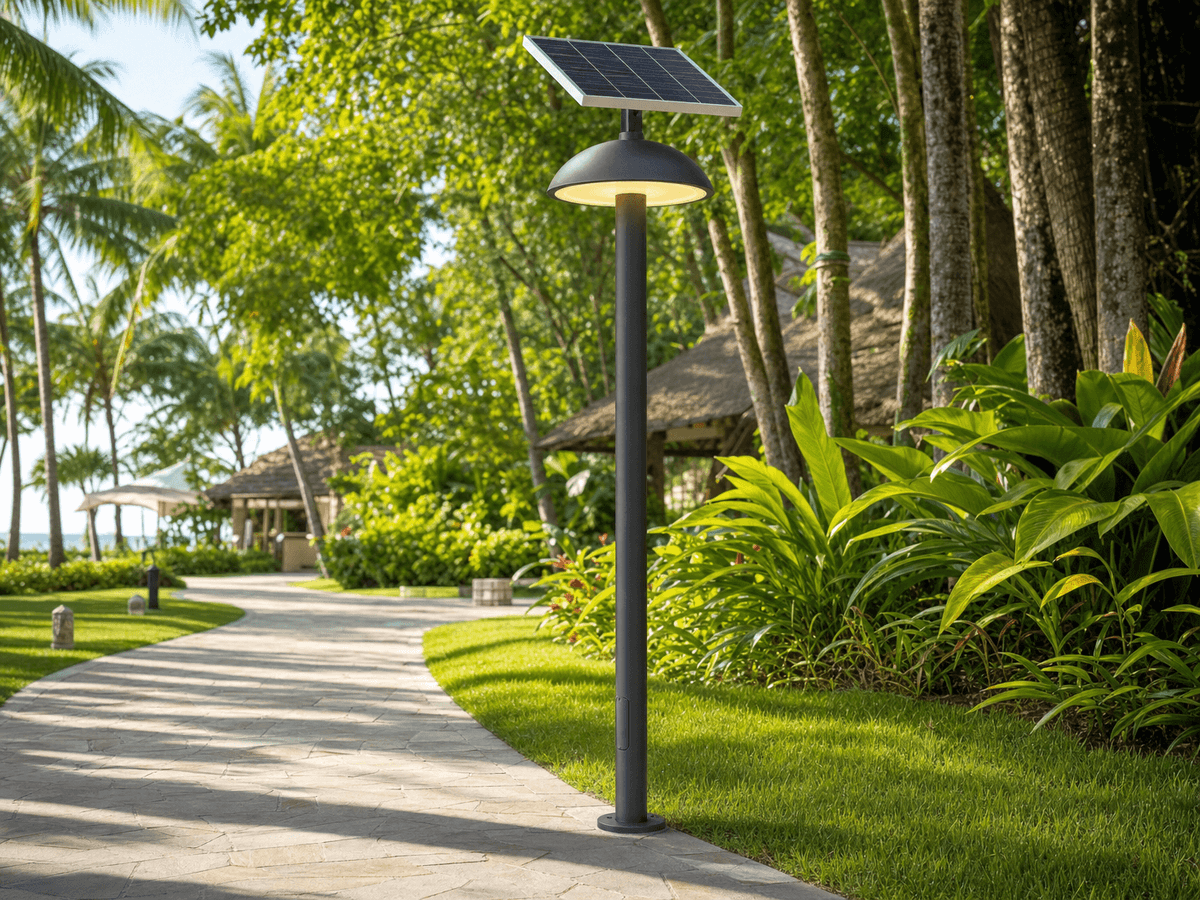 3.5m Tropical Resort Garden Light 20W - 5-Day Solar Autonomy