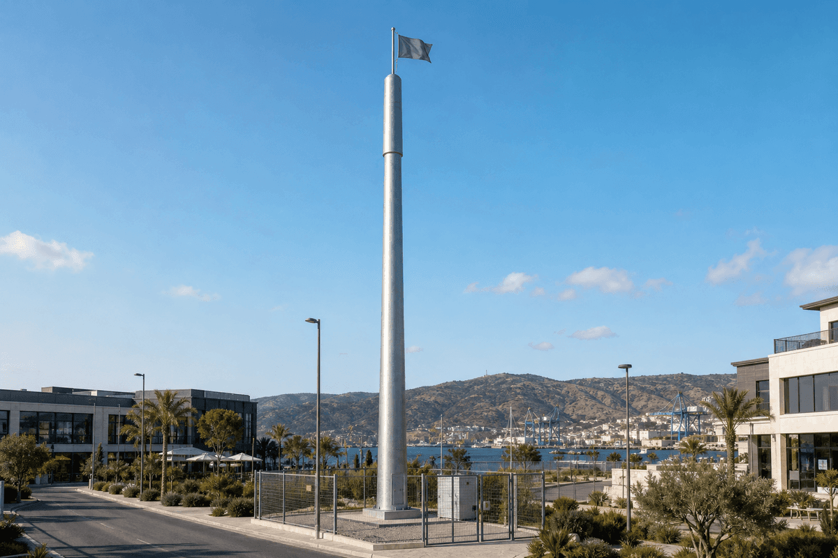 20m Flagpole Concealed Commercial District - 3-Antenna Stealth Tower