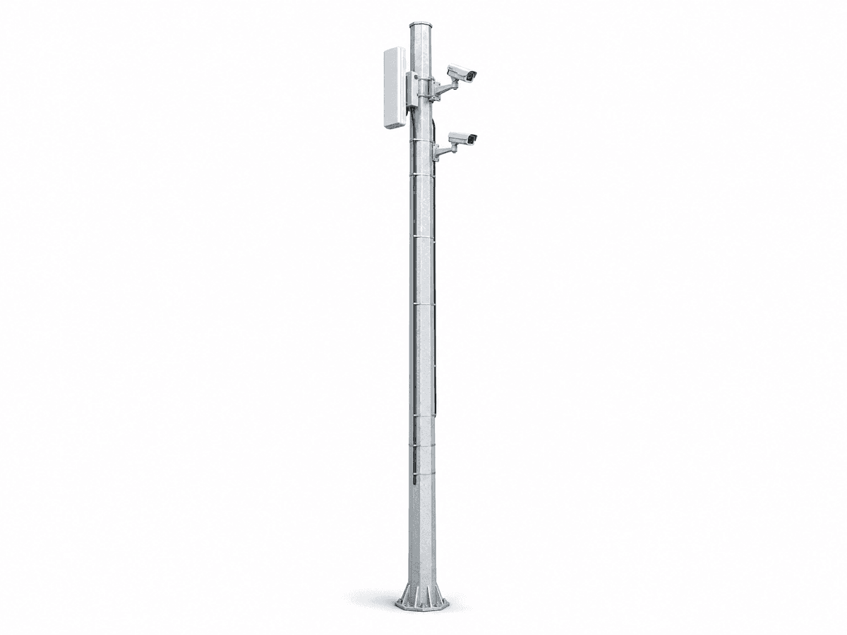9m CCTV and Small Cell Combined Pole - Steel Octagonal Urban Smart Pole