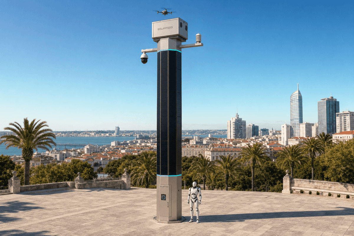 Lisbon Salt-Air Edge Security Decision: SOLARTODO Sentinel City AI Pole for 116 Off-Grid Nodes