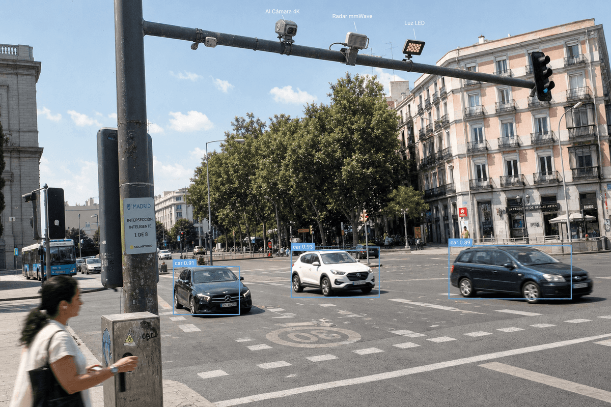 Madrid’s 667m Inland Corridors: Smart Traffic System Fit for 8-Intersection 8m L-Arm Upgrades