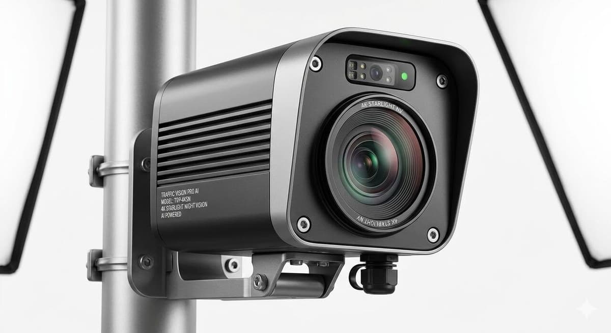 4K Starlight AI traffic enforcement camera with night vision - Traffic Vision Pro AI