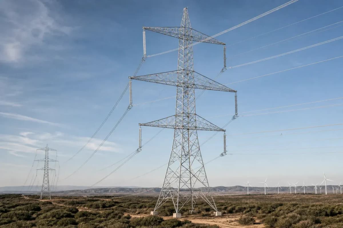 77m 500kV Heavy Lattice Tangent Tower Flanged - UHV Transmission Structure deployed in an international application environment