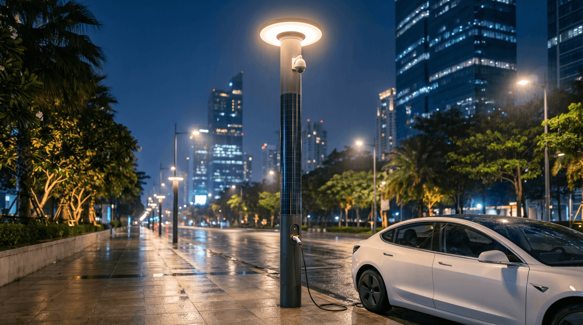 235-Unit Smart Streetlight Deployment in Bangkok, Thailand Featuring 12m Seamless Round Poles and 4G-Connected Urban Sensing