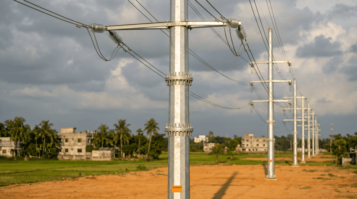 Chittagong, Bangladesh Power Transmission Tower Deployment: 264 Units of 30m Steel Tubular Poles for a 26km 10kV Line