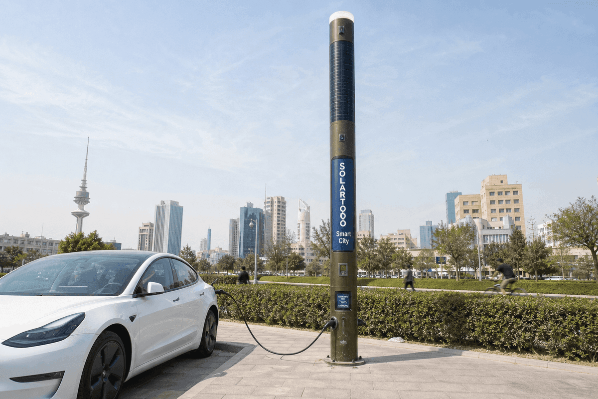 Kuwait City Smart Streetlight Market Analysis: 10m Seamless Cylindrical Pole Configuration