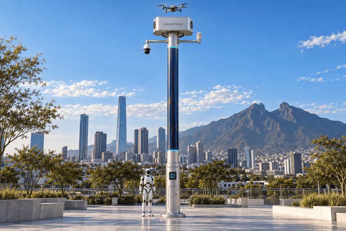 Monterrey’s Heat and Flood Constraints: Configuring 38 SOLARTODO Sentinel City AI Pole Nodes