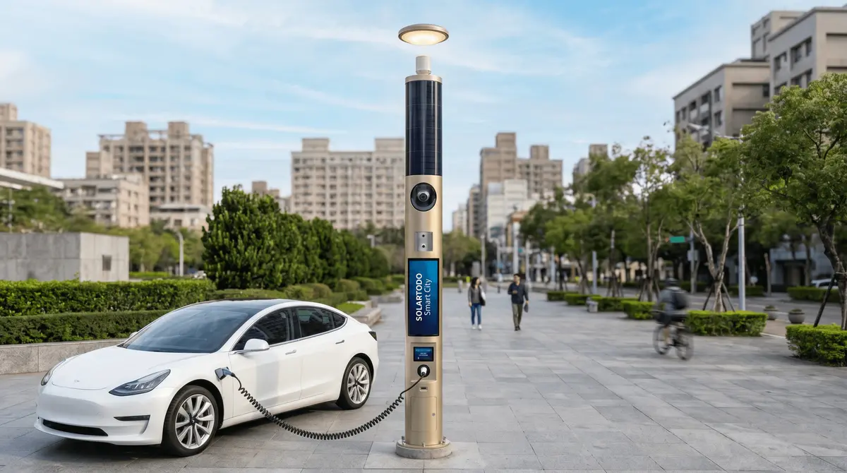 129-Unit Smart Streetlight Deployment in Taipei, Taiwan Featuring 10m Seamless Ø219mm Cylindrical Poles