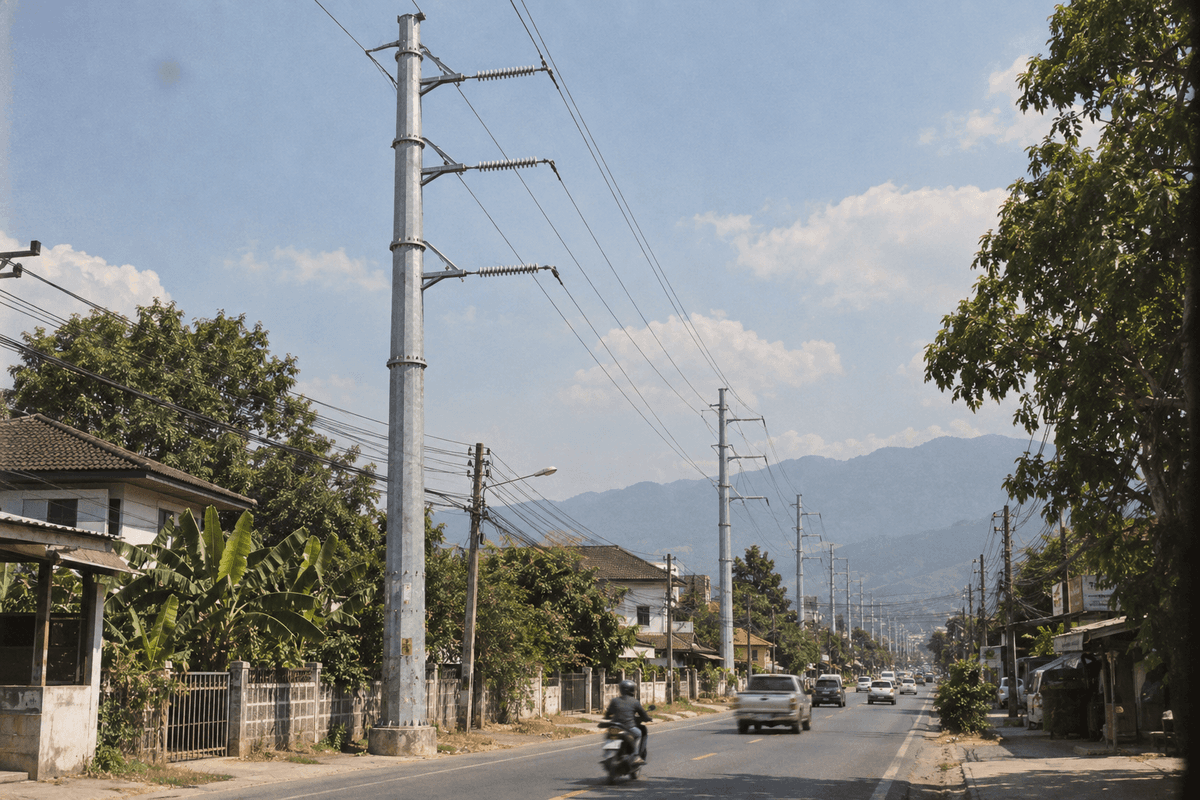 Chiang Mai 110kV Corridor Clearance Decision: Power Transmission Tower Configuration for Inland Northern Thailand
