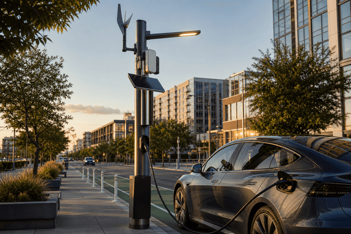 EV Charging Smart Poles for Curbside Electrification