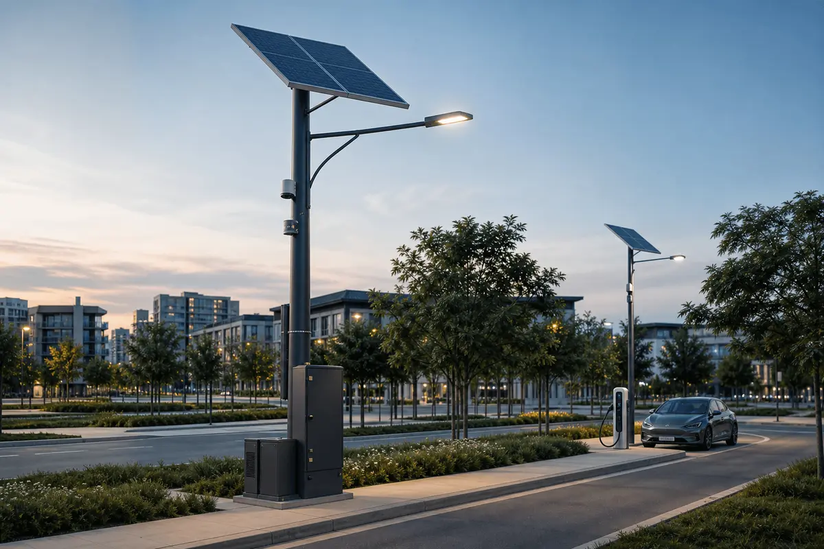 Solar-Hybrid Smart Streetlights: Grid Plus PV Power…
