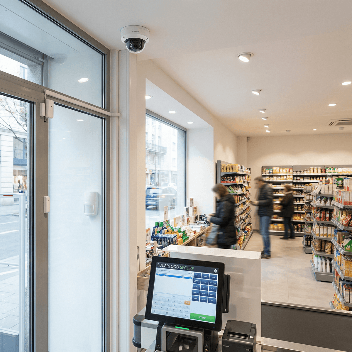 Solar Warehouse Security Without Grid Connection Cost